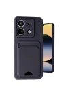 Mey İthalat®   Redmi Note 13 Pro 5G Kılıf Kelvin Kartvizitli Silikon - Siyah