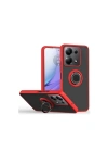 Mey İthalat®   Redmi Note 13 Pro 5G Kılıf Montreal Yüzüklü Silikon Kapak - Kırmızı