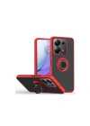 Mey İthalat®   Redmi Note 13 Pro 5G Kılıf Montreal Yüzüklü Silikon Kapak - Kırmızı