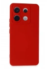 Mey İthalat®   Redmi Note 13 Pro 5G Kılıf Nano içi Kadife Silikon - Kırmızı