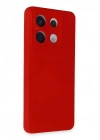 Mey İthalat®   Redmi Note 13 Pro 5G Kılıf Nano içi Kadife Silikon - Kırmızı