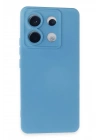 Mey İthalat®   Redmi Note 13 Pro 5G Kılıf Nano içi Kadife Silikon - Mavi