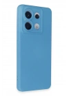 Mey İthalat®   Redmi Note 13 Pro 5G Kılıf Nano içi Kadife Silikon - Mavi
