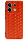 Mey İthalat®   Redmi Note 13 Pro 5G Kılıf Petek Silikon Kapak - Kırmızı