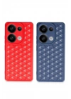 Mey İthalat®   Redmi Note 13 Pro 5G Kılıf Petek Silikon Kapak - Siyah