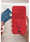 Mey İthalat®   Redmi Note 13 Pro 5G Kılıf Zuma Kartvizitli Yüzüklü Silikon - Yeşil