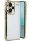 Mey İthalat®   Redmi Note 13 Pro Plus Kılıf  Lensli Silikon - Gold