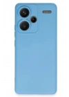 Mey İthalat®   Redmi Note 13 Pro Plus Kılıf Nano içi Kadife Silikon - Mavi