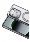 Mey İthalat®   Redmi Note 14 4G Joke Simli Magneticsafe Kılıf - Siyah
