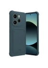 Mey İthalat®   Redmi Note 14 4G Kelvin Kartvizitli Silikon - Koyu Yeşil