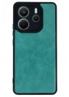 Mey İthalat®   Redmi Note 14 4G Kılıf Aras Deri Kapak - Açık Yeşil