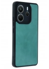 Mey İthalat®   Redmi Note 14 4G Kılıf Aras Deri Kapak - Açık Yeşil