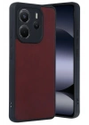 Mey İthalat®   Redmi Note 14 4G Kılıf Aras Deri Kapak - Bordo