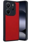 Mey İthalat®   Redmi Note 14 4G Kılıf Aras Deri Kapak - Kırmızı