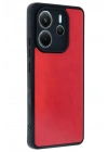 Mey İthalat®   Redmi Note 14 4G Kılıf Aras Deri Kapak - Kırmızı