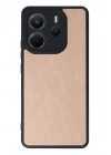 Mey İthalat®   Redmi Note 14 4G Kılıf Aras Deri Kapak - Pudra
