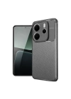 Mey İthalat®   Redmi Note 14 4G Kılıf Auto Focus Karbon Kapak - Gri