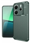 Mey İthalat®   Redmi Note 14 4G Kılıf Auto Focus Karbon Kapak - Koyu Yeşil