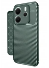 Mey İthalat®   Redmi Note 14 4G Kılıf Auto Focus Karbon Kapak - Koyu Yeşil