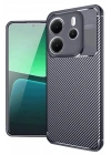 Mey İthalat®   Redmi Note 14 4G Kılıf Auto Focus Karbon Kapak - Lacivert