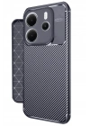 Mey İthalat®   Redmi Note 14 4G Kılıf Auto Focus Karbon Kapak - Lacivert