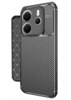 Mey İthalat®   Redmi Note 14 4G Kılıf Auto Focus Karbon Kapak - Siyah