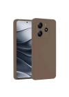 Mey İthalat®   Redmi Note 14 4G Kılıf First Silikon - Kahverengi