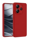 Mey İthalat®   Redmi Note 14 4G Kılıf First Silikon - Kırmızı