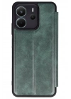 Mey İthalat®   Redmi Note 14 4G Kılıf Flip Cover - Koyu Yeşil