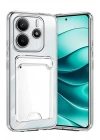 Mey İthalat®   Redmi Note 14 4G Kılıf Kart Şeffaf Silikon - Şeffaf