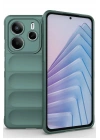 Mey İthalat®   Redmi Note 14 4G Kılıf Optimum Silikon - Koyu Yeşil