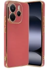 Mey İthalat®   Redmi Note 14 4G Kılıf Volet Silikon - Kırmızı