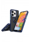 Mey İthalat®   Redmi Note 14 4G Montreal Yüzüklü Silikon Kapak - Lacivert