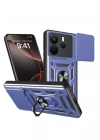 Mey İthalat®   Redmi Note 14 4G Pars Lens Yüzüklü Silikon - Lacivert