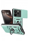 Mey İthalat®   Redmi Note 14 4G Pars Lens Yüzüklü Silikon - Yeşil