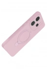 Mey İthalat®   Redmi Note 14 4G Regal Magsafe Standlı Kapak - Açık Pembe