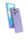 Mey İthalat®   Redmi Note 14 4G Regal Magsafe Standlı Kapak - Lila