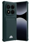 Mey İthalat®   Redmi Note 14 Pro 4G Kelvin Kartvizitli Silikon - Koyu Yeşil