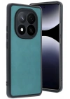 Mey İthalat®   Redmi Note 14 Pro 4G Kılıf Aras Deri Kapak - Açık Yeşil