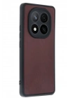 Mey İthalat®   Redmi Note 14 Pro 4G Kılıf Aras Deri Kapak - Bordo