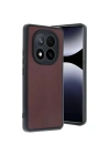 Mey İthalat®   Redmi Note 14 Pro 4G Kılıf Aras Deri Kapak - Bordo