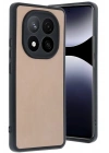 Mey İthalat®   Redmi Note 14 Pro 4G Kılıf Aras Deri Kapak - Pudra