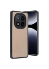Mey İthalat®   Redmi Note 14 Pro 4G Kılıf Aras Deri Kapak - Pudra