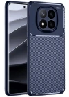 Mey İthalat®   Redmi Note 14 Pro 4G Kılıf Auto Focus Karbon Kapak - Lacivert