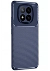 Mey İthalat®   Redmi Note 14 Pro 4G Kılıf Auto Focus Karbon Kapak - Lacivert