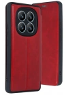 Mey İthalat®   Redmi Note 14 Pro 4G Kılıf Flip Cover - Kırmızı
