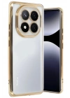 Mey İthalat®   Redmi Note 14 Pro 4G Kılıf  Lensli Silikon - Gold