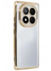 Mey İthalat®   Redmi Note 14 Pro 4G Kılıf  Lensli Silikon - Gold