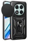 Mey İthalat®   Redmi Note 14 Pro 4G Kılıf Pars Lens Yüzüklü Silikon - Siyah