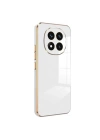 Mey İthalat®   Redmi Note 14 Pro 4G Kılıf Volet Silikon - Beyaz